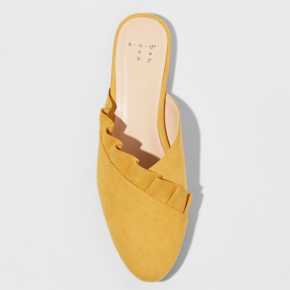 yellow mules flat